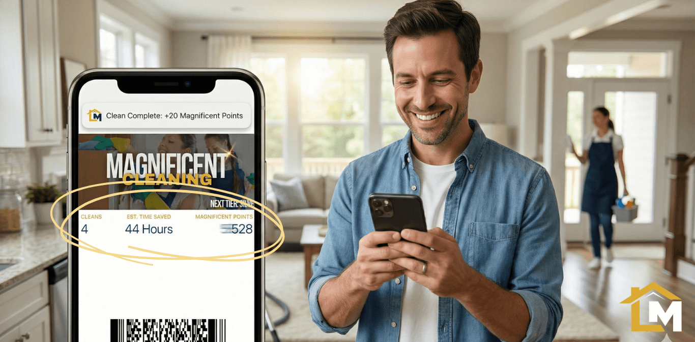 Man smiling at his magnificent points increasing